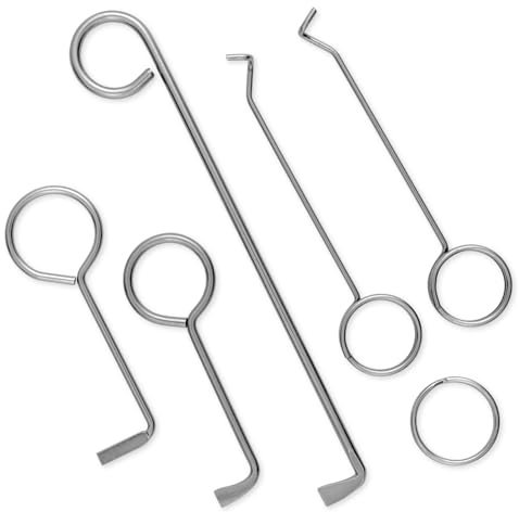 MULTIPICK Dietrich & - Juego de destornilladores y llaves (5 piezas, fabricado en Alemania), llave multicoloreada universal, abre puertas y cerraduras de barba, herramienta de apertura, juego de