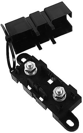 ARTSEWPLY Large Threaded Bolt Fuse Block Holder Box for Car Truck Splashproof and Stackable Fuse Case with Backup Slot Robust Construction for Automotive Circuit Protection