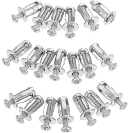 NOLITOY 20 Stück Teiliges Hohlraumdübel mit Schrauben Stabile Metall dübel zur Befestigung von Türschlössern und Dekorationen an Hohlraum Gipskartontüren Robust und Zuverlässig für