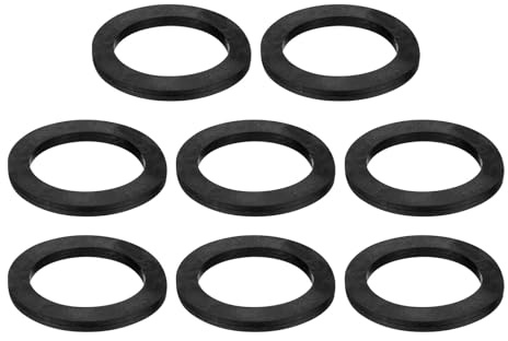 QUARKZMAN 8 Pz Rondelle Piatte In Gomma Nitrile Solida DN65 79mm Diametro Esterno x 64mm Diametro Interno x 6mm Spessore Grandi Rondelle A Tenuta A O-Ring, Spaziatore Piatto In Gomma, Nero
