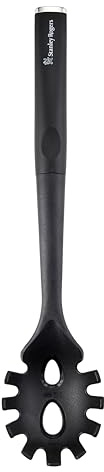 Stanley Rogers Contempo Spaghetti Spoon with Uplift Belly Grip Handle | Heat-Resistant Non-Stick Safe Cooking Utensil with Pronged Bowl, Drainage Hole, Pasta Server for Home and Kitchen