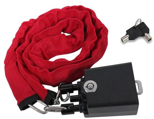 Muuookka Verrou de Direction Universel Anti-Vol pour Voiture avec Boucle de Ceinture de Sécurité, Robuste, Prévention du Vol, Adapté pour Camion et Voiture, Rouge.