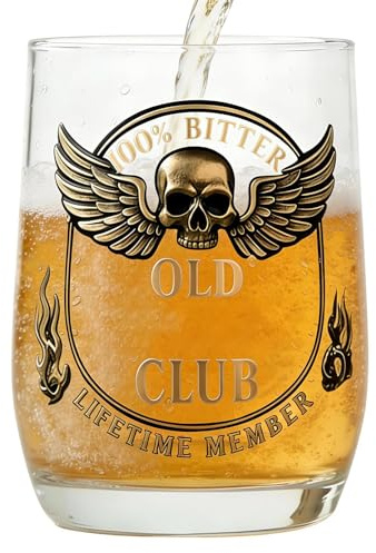 Verres à Whisky pour Hommes - Tasse Gothique Épais Tête de Mort Style Bourbon Vintage | Verre à Cocktail pour Femmes, Amoureurs, Anniversaires, Maison, Bar, Boutique, K
