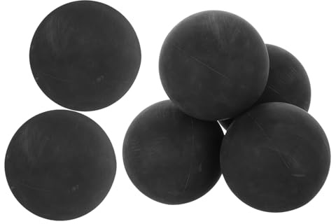 DECOMELODY 6 Pezzi Palline Squash in Gomma ad Alta Elasticità per Allenamento e Giochi di Racquetball Palline da Gioco Resistenti per Adulti Nero