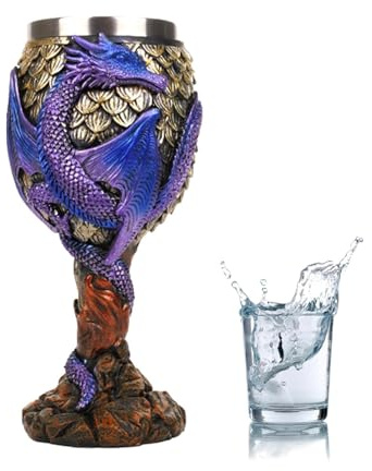 Genérico Copa de vino de dragón, cáliz de vino,Taza medieval de acero inoxidable | Copas medievales creativas y multiusos para beber o reunirse a diario.