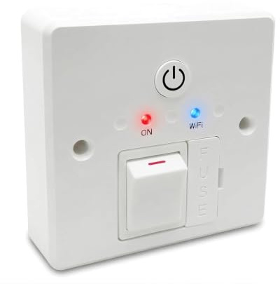 13A Smart Wi-Fi Fused Spur Timer Switch | Electric Towel Rail & Heater Controller | Tuya Smart Life Alexa & Google Home | No Hub Required | UK