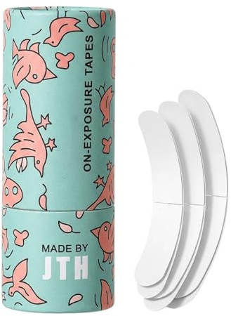 AEUXZA 50 Pièces Ruban Adhésif Double Face Vêtements, Invisible & Hypoallergénique, Sécurise Robes & Décolletés, Anti-Dévoilement Confiance