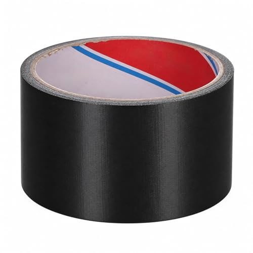 Selbstklebendes Stoff Flicken in Schwarz, 5 cm Breite und 5 m Länge, wasserfestes Canvas Material zur Reparatur von Zelten, Sofas, Autositzen und Outdoor Textilien