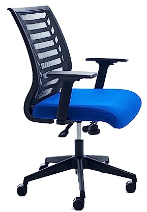 Rocada | Silla de Escritorio Ergonómica - Color Azul - Asiento Tapizado con Espuma Inyectada - Respaldo Técnico - Regulación Funcional para Trabajo Diario y Estudio