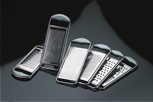 BB&B CASALINGHI SNC Dieta Inox Set 6 grattuge Professionali con Antiscivolo per Formaggio Frutta Verdure