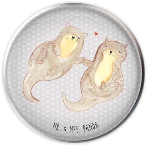 Mr. & Mrs. Panda waschbeckenstöpsel Otter Hände halten - Geschenk, Liebe, Romantisch, Waschbecken Stöpsel, Seeotter, Abfluss-Stöpsel, Paar, stopfen, Ablaufstopfen, Verliebt, Ablaufgarnitur