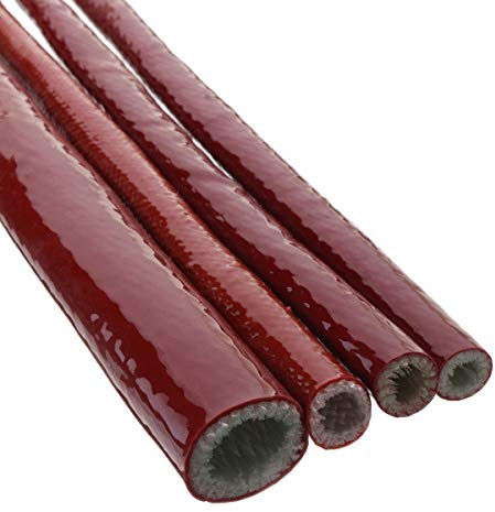 CCChaRLes 8/10/12 / 20Mm Tuyau De Silicone De Bouclier De Feu De Gaine De Protection De Feu De Fibre De Verre 50Cm - 12Mm
