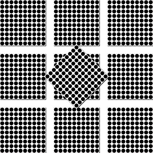 1000 Klebepunkte 5mm selbstklebend farbige Punkt Aufkleber PVC Deko Folie Etiketten Inventur (schwarz)