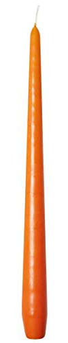 Mank GmbH Gastro Spitzkerzen Kerzen Gastronomie Leuchterkerzen Halterkerzen Lange Kerzen Deko Kerzen Ø 22 mm x 240 mm 50 Stück Brenndauer ca. 7 Std. (Orange)