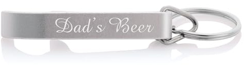Personalised Satin Bottle Opener Keyring | Custom Car Accessories for Women & Men | Unique Beer and Wine Gift for Dad