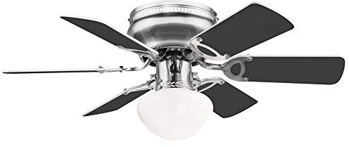 Ventilador de techo más silencioso, interruptor de tira, lámpara, ventilador, refrigeración, lámpara, 3 pasos, aspas reversibles, color blanco antracita