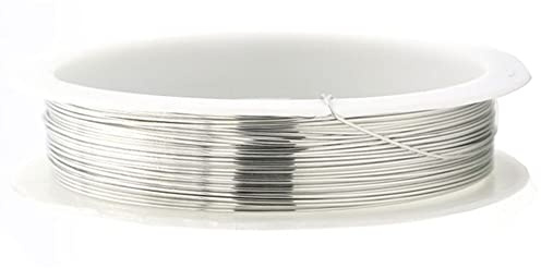 tooloflife fläckbeständig, bar koppartråd smycken pärltråd rulle för hantverk pärlor smyckestillverkning 0,4 mm silver