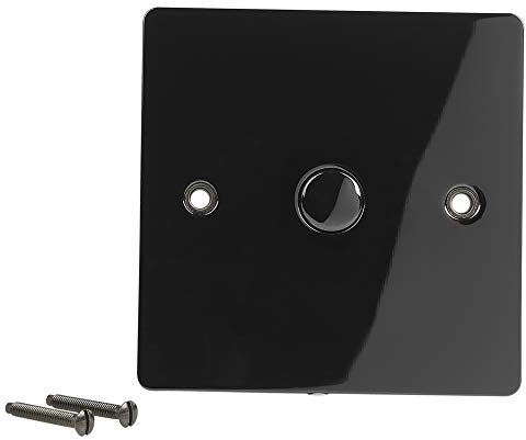 1 Gang 1 Way Wall Mounted Touch Light Dimmer IR Control Switch Button (Black Nickel)