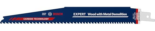 Bosch Professional 1x Expert ‘Wood with Metal Demolition’ S 1167 XHM Säbelsägeblatt (für Holz mit zähem Metall, Länge 225 mm, Zubehör Säbelsäge)