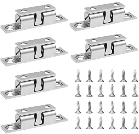 Herbst 6 pinze a sfera da 50 mm, in argento, per armadi, bagno, armadi, cassetti (50 mm, argento)