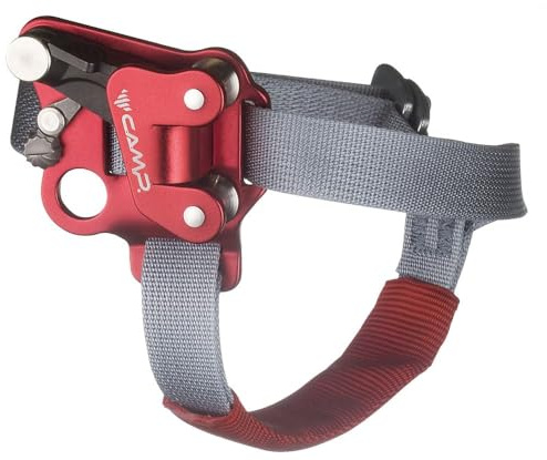 CAMP Turbofoot Evo Grau - Innovative effiziente Fußsteigklemme, Größe Rechts - Farbe Grey - Red