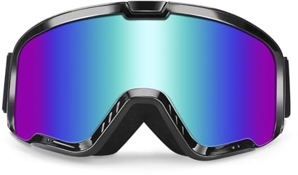 abtong Motorradbrille, Crossbrille ATV Dirt Bike Off Road Racing MX-Fahrbrille Anti Fog UV-Schutz Schutzbrille mit Double Lens Schaumstoff, Verstellbarer Riemen Erwachsenen-Motocross