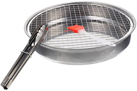 Kisangel Mini Holzkohle Grill Tragbar Für Outdoor Camping Grillgerät Aus Edelstahl Kleiner Grillkocher Praktisch Für Barbecue Reisen
