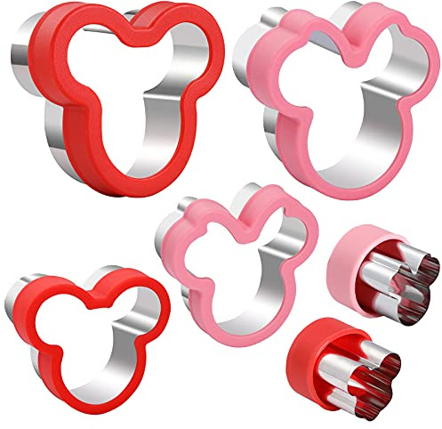 6pcs Mouse Cookie Cutters Set,Sandwich Biscuit Cutter for Kids, Food Grade Stainless Steel Sandwich Cookie Cutters for Kids Baking