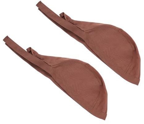 COLLBATH 2stücke Chef Turban Kochmütze Catering Arbeitskappe Unisex Verstellbar Piraten-Stil Für Küche Restaurant Bäcker Küche Zubehör Braune Bandana-haube