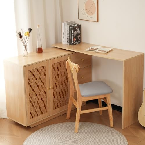 ModernLuxe Bureau d’Angle 150 x 100 cm avec 3 Tiroirs et Étagères Ouvertes, Grand Bureau Informatique en L avec Structure Métal, Table de Bureau Moderne, Noir et Blanc
