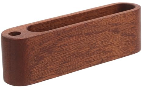 Operitacx Moderner Visitenkartenhalter Aus Robustem Holz Mit Kreativem Design Praktischem Stiftehalter Und Stabilem Standfuß Für Büro Schreibtischdekoration Großer Stauraum Für Mehrere Karte