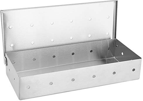 Jwthee Scatola affumicatrice per Barbecue, Scatola affumicatrice per trucioli di Legno Scatola affumicatrice di Grande capacità per griglia a Gas o griglia a Carbone Scatola