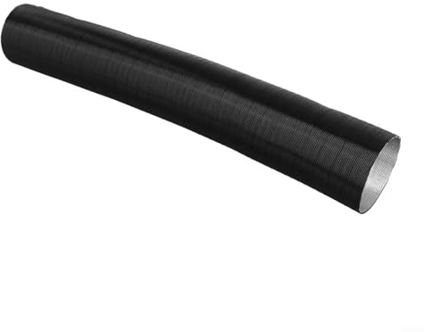 75mm Aluminum Ducting Hose Flexible Air Outlet Pipe Telescopic Duct for Diesel Parking Heater Anti-Impact Flame Retardant Heating System Black(100CM)