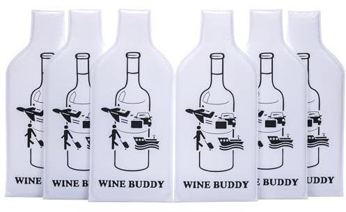 Dolcety Double-layer Wine Bottle Travel Protector Bags Set - Reusable & Unbreakable Wine Travel Bags for Wine Bottles Airplane Luggage & Gift Packaging (6)