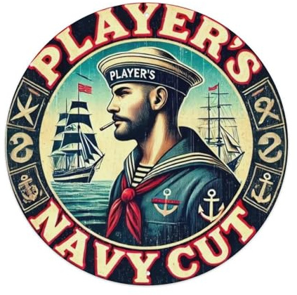 Navy Player Sailor Theme with Ship Anchor Tin Sign Vintage Style Home Bar Garden Wall Plaque Decor Metal Poster 8x8 Inch