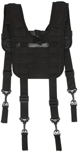 Jorzer H-Harness Tirantes de cinturón de liberación rápida Chaleco de carga multifuncional con hebillas y tirantes ajustables para entrenamiento de caza al aire libre..