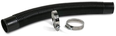 Ersatzschlauch Ø 38 mm für Pool-Filteranlagen - Robuster Druckschlauch in Schwarz - Sichere Verbindung zwischen Filterpumpe und Filterkessel - Inkl. 2 V2A-Edelstahlschellen (38,5 cm)