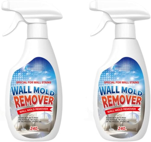 𝗠𝗼𝗹𝗱 Wall Remover Spray Multifunctional 𝗦𝗰𝗵𝗶𝗺𝗺𝗲𝗹𝗲𝗻𝘁𝗳𝗲𝗿𝗻𝗲𝗿 Wand, Entfernungsspray 𝗠𝗼u𝗹𝗱 Removal-Spray Reinigungsspray Wandreiniger Schmutz Staub Flecken Entferner 2pc