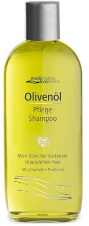 medipharma cosmetics Olivenöl Pflegeshampoo 200 ml | für trockenes und strapaziertes Haar - mit frischem Zitronenduft