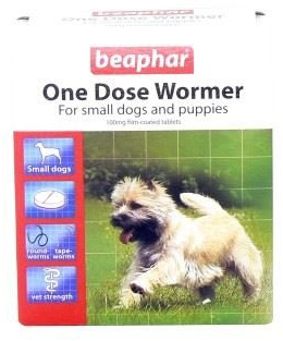 (4 Pack) Beaphar - One Dose Wormer for Small Dogs & Puppies 3 Tabs