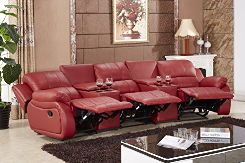 Mapo Möbel Ledersofa Kinosofa Fernsehsofa 5129-Cup-3-206