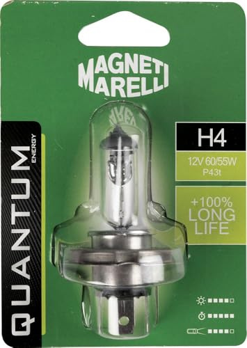 Quantum Energy Magneti Marelli H4 Autolampe mit langer Lebensdauer, 12 V 60/55 W, P43t-Anschluss