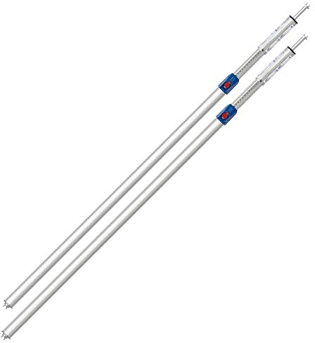 kuriershop 2 x Kim 44 Profi Sperrbalken, Alu, verstellbar, 1550-2050 mm für Airlineschienen