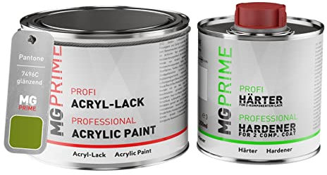 Pantone 7496C Green Peinture acrylique brillante Pot de 0,75 litre / 750 ml, y compris le durcisseur