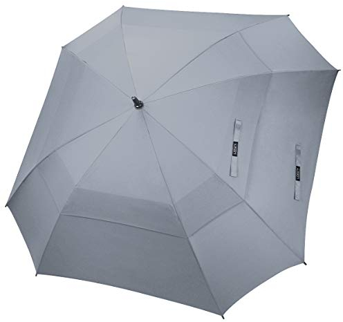 G4Free 62/68 Inch Quadratischer Golfschirm Übergroß Doppelt Überdachung für 2-4 Personen Großer Regenschirm Winddichter XXL Stockschirm Automatik Auf
