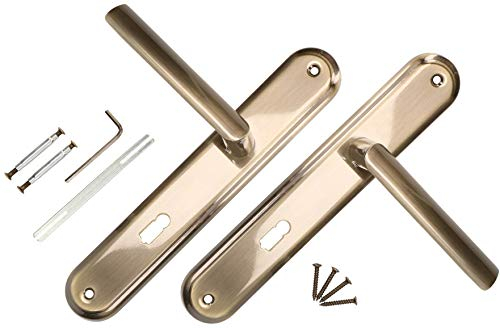 KOTARBAU® Kit de poignées de porte 72 mm BB plaque longue Patine ZnAl universelle moderne