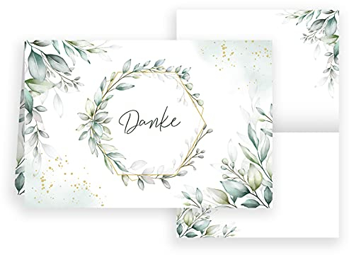 Klasse 10 Dankeskarten mit Umschlag, Dankeskarte, Klappkarten, Dankeschön, Hochzeit, Feier, Jahrestag, Trauerkarten, Danksagungskarten, Business, stilvoll