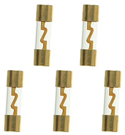 SIGANDG 20A AGU Sicherung vergoldetes Glas Car Audio für Auto Auto Marine Audio Stereo Verstärker Leistungsschutz (5er Pack)