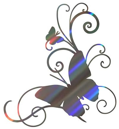 Uposao 3D Auto Aufkleber,5 Stück Cartoon Tier Lustige Aufkleber Auto Motorhaube Aufkleber Wasserdicht DIY Aufkleber Auto Fenster Karosserie Aufkleber Auto Personalisierte Aufkleber,Schmetterling Bunt