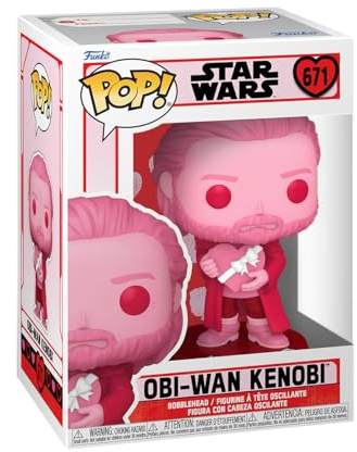 Funko POP! Star Wars: Valentines – Obi-Wan Kenobi – vinylsamlarfigur – presentidé – officiella varor – leksaker för barn och vuxna – filmfans – modellfigur för samlare och display